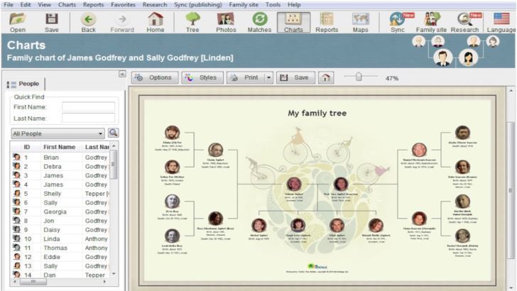 generations family tree software